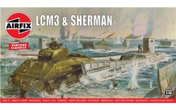 Bild von LCM3 Landungsboot & Sherman Panzer Modellbausatz 1:72 Airfix
